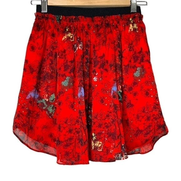 ARITZIA TALULA Fully Lined Chiffon Flirty Mini Skirt w/ Elasticized Waist Sz XS - Picture 3 of 8